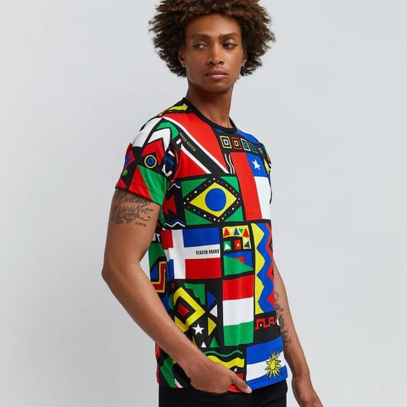 Reason Brand Hispanic Nation Flag Heritage Tee AOP Print South America L… - Picture 5 of 6